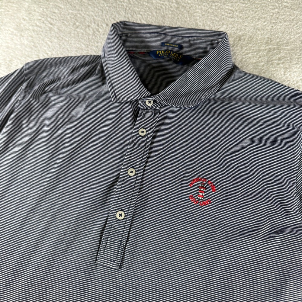 NWOT Polo Ralph Lauren Golf Polo Shirt Men's XXL Harbour Town Golf Links Striped
